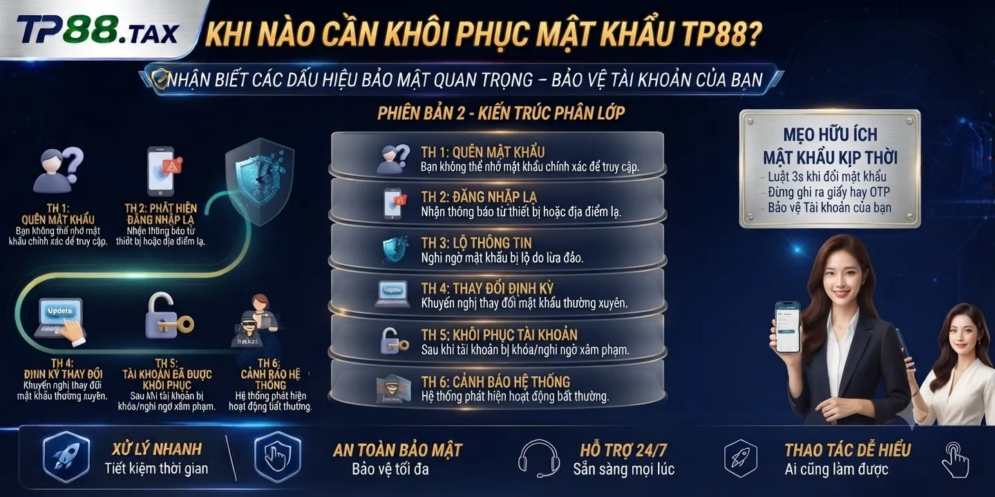 Khi nào cần khôi phục mật khẩu TP88?