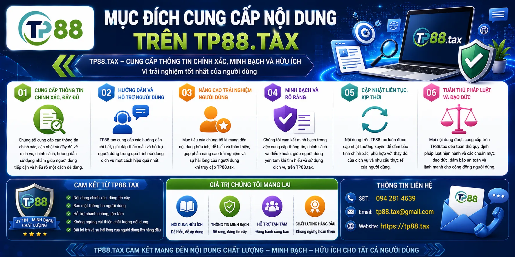 Mục đích cung cấp nội dung trên tp88p.net